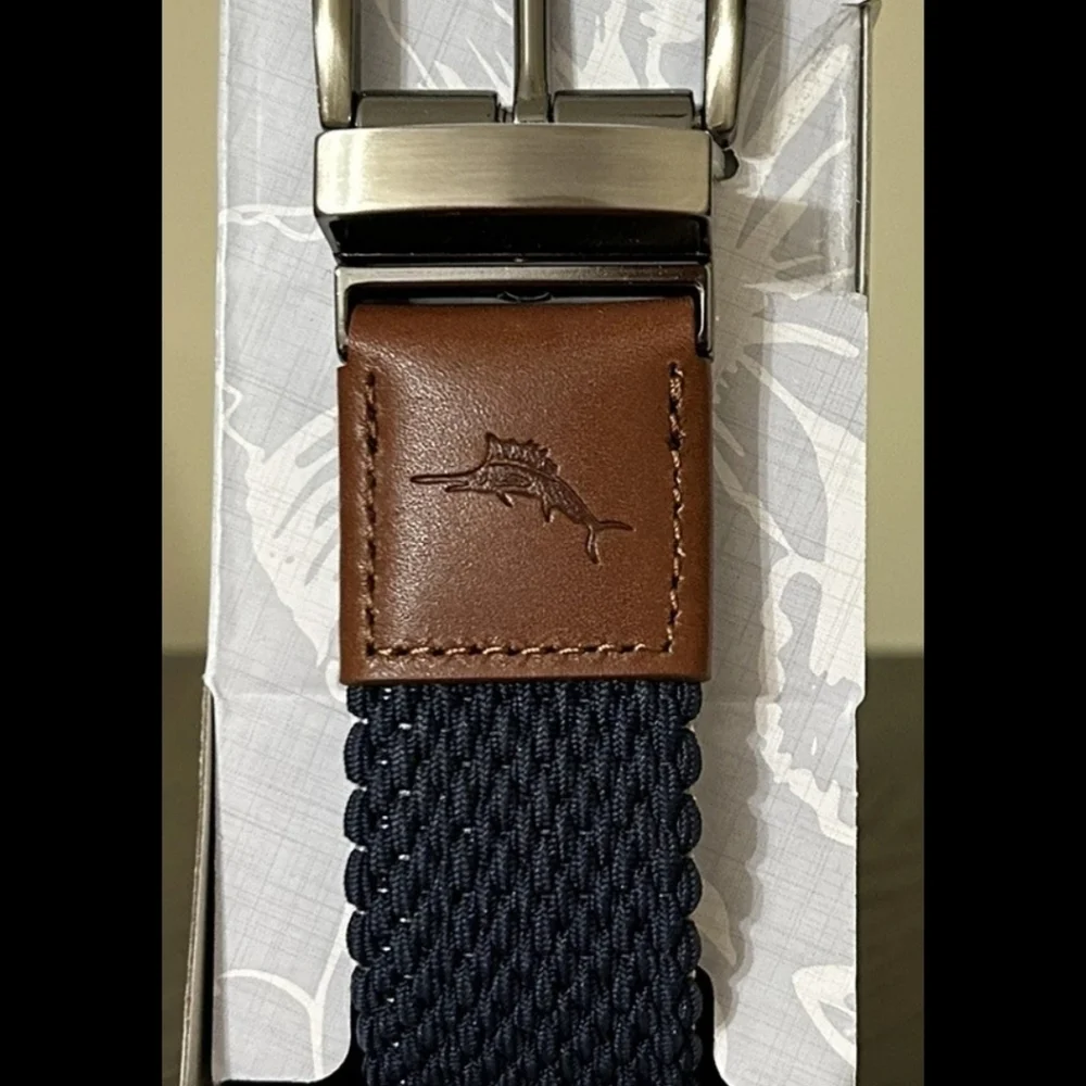 Tommy Bahama Men's Stretch Braided Reversible Belt, New